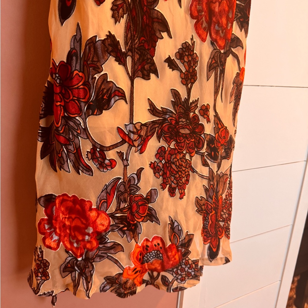 Rat & Boa Floral Midi Dress in Red and Black - Picture 3 of 10
